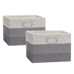 Gray Ombre Collapsible Storage Basket - 2 Pack