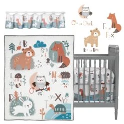 Animal Alphabet 5-Piece Crib Bedding Set -Lambs & Ivy animal alphabet 5pc set crib