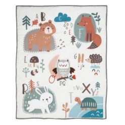 Animal Alphabet 3-Piece Crib Bedding Set -Lambs & Ivy animal alphabet quilt