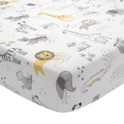 Animal Jungle Cotton Fitted Crib Sheet