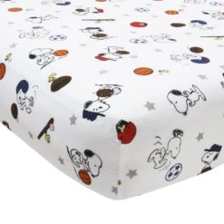 Snoopy Sports 3-Piece Crib Bedding Set 8 Snoopy Sports 3-Piece Crib Bedding Set -Lambs & Ivy b0169rge8e sheet