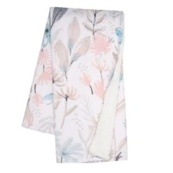 Baby Blooms Baby Blanket -Lambs & Ivy baby bloom blanket fold