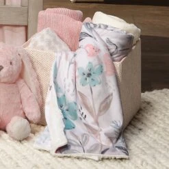 Baby Blooms Baby Blanket -Lambs & Ivy baby bloom blanket lifestyle