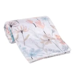 Baby Blooms Baby Blanket -Lambs & Ivy baby bloom blanket roll