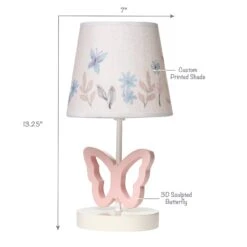 Baby Blooms Lamp With Shade & Bulb -Lambs & Ivy baby bloom lamp callouts