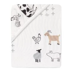 Baby Farm Cotton Fitted Crib Sheet -Lambs & Ivy baby farm sheeta fold