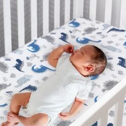 Baby Dino 6-Piece Crib Bedding Set -Lambs & Ivy baby 20dino baby sheet