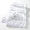 Heaven Sent Baby Blanket -Lambs & Ivy baptism blanket fold lifestyle a