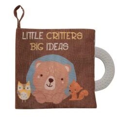 Woodland Soft Book W/ Bear Plush Gift Set -Lambs & Ivy bear soft book a