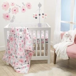 Blossom Fitted Mini Crib Sheet -Lambs & Ivy blossom mini crib room 80e8b003 497c 47e2 83a6 062d10d87603
