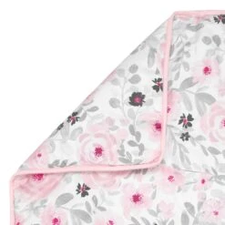 Blossom 3-Piece Crib Bedding Set -Lambs & Ivy blossom quilt detail a