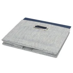 Blue Foldable Storage Basket -Lambs & Ivy blue foldable storage folded