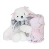 Floral Blanket & Plush Bunny Baby Gift Set -Lambs & Ivy bunny bontanical gift set pkg no tulle