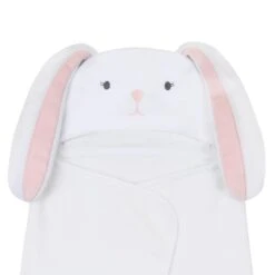 Bunny Hooded Bath Towel -Lambs & Ivy bunny hooded towel detail