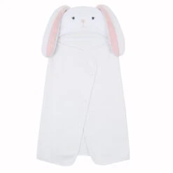 Bunny Hooded Bath Towel -Lambs & Ivy bunny hooded towel folda