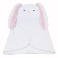 Bunny Hooded Bath Towel -Lambs & Ivy bunny hooded towel foldb