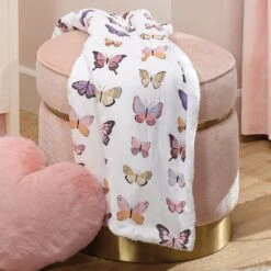Butterfly Dreams Baby Blanket -Lambs & Ivy butterfly dreams blanket lifestyle