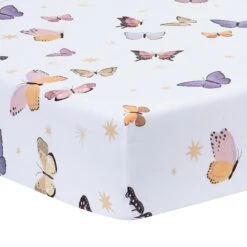 Butterfly Dreams Cotton Fitted Crib Sheet