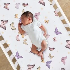 Butterfly Dreams 3-Piece Crib Bedding Set -Lambs & Ivy butterfly dreams sheet baby 1c3a2584 8170 4223 b2e8 6bb554e24747
