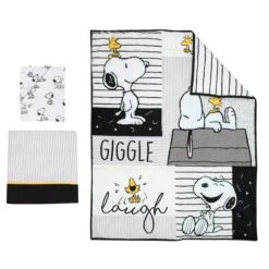 Classic Snoopy 3-Piece Crib Bedding Set -Lambs & Ivy classic snoopy 3pc set