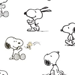 Classic Snoopy Fitted Crib Sheet -Lambs & Ivy classic snoopy sheet swatch full