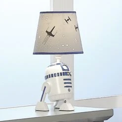 Star Wars Classic R2D2 Lamp With Shade & Bulb -Lambs & Ivy classic star wars lamp lifestyle