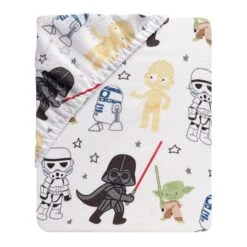 Star Wars Classic Fitted Crib Sheet -Lambs & Ivy classic star wars sheet fold