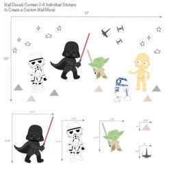 Star Wars Classic Wall Decals -Lambs & Ivy classic star wars wall 20decal callouts