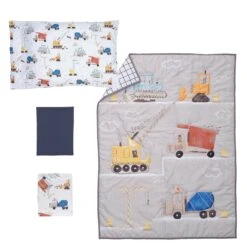 Lambs & Ivy -Lambs & Ivy construction zone toddler 4pc set