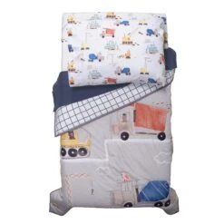 4-Piece Construction Zone Toddler Bedding Set -Lambs & Ivy construction zone toddler overhead
