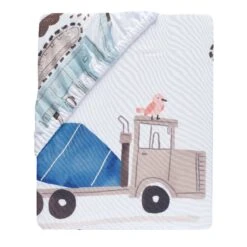 Construction Zone Twin Sheets & Pillowcase Set -Lambs & Ivy construction zone twin sheet fold