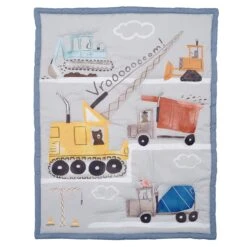 Construction Zone 3-Piece Crib Bedding Set -Lambs & Ivy construction zone quilt
