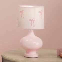 Coquette Floral Lamp With Shade -Lambs & Ivy coquette floral lamp lifestyle