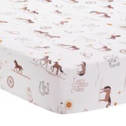 Country Western Cotton Fitted Crib Sheet