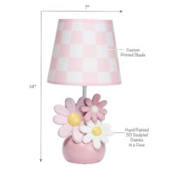 Daisy Dreams Lamp With Shade And Bulb -Lambs & Ivy daisy dreams lamp callouts