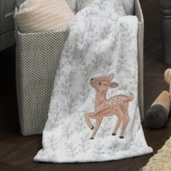 Deer Park Baby Blanket -Lambs & Ivy deer park blanket lifestyle