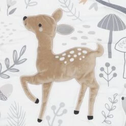 Deer Park 3-Piece Crib Bedding Set -Lambs & Ivy deer park quilt detail