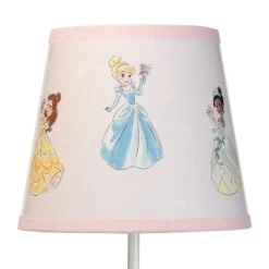 Disney Princesses Lamp With Shade & Bulb -Lambs & Ivy disney princess lamp shade detail
