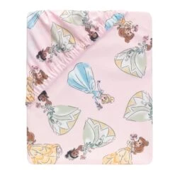 Disney Princesses Fitted Crib Sheet -Lambs & Ivy disney princess sheet fold