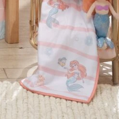 The Little Mermaid Baby Blanket -Lambs & Ivy disney 27s little mermaid blanket lifestyle