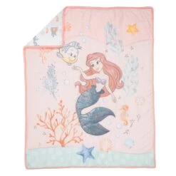 The Little Mermaid 3-Piece Crib Bedding Set -Lambs & Ivy disney 27s little mermaid quilt fold a