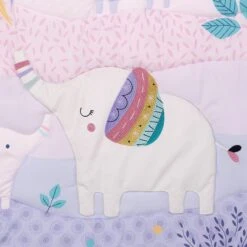 Elephant Dreams 3-Piece Crib Bedding Set -Lambs & Ivy elephant dreams quilt detail