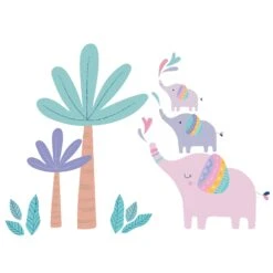 Elephant Dreams 5-piece Crib Bedding Set -Lambs & Ivy elephant dreams wall decal