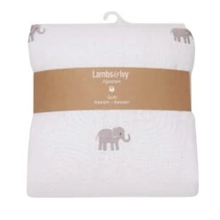 Signature Elephant Crib Quilt -Lambs & Ivy elephant quilt pkg