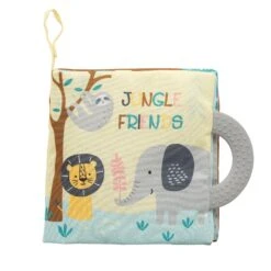 Jungle Friends Soft Book W/ Elephant Plush Gift Set -Lambs & Ivy elephant soft book a