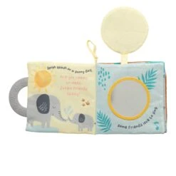 Jungle Friends Soft Book W/ Elephant Plush Gift Set -Lambs & Ivy elephant soft book b