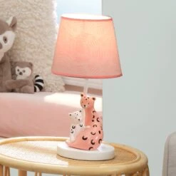 Enchanted Safari Lamp With Shade & Bulb -Lambs & Ivy enchanted safari lamp lifestyle