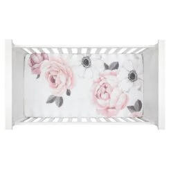 Floral Garden 5-Piece Crib Bedding Set -Lambs & Ivy floral garden sheet overhead 6fcc91d0 055b 46fd b5cb ab6fd3086374