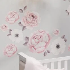 Floral Garden 5-Piece Crib Bedding Set -Lambs & Ivy floral garden wall decal lifestyle 6f9d0af4 b6c1 4e4d 8031 7f3d796e2e74