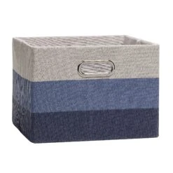 Blue Ombre Collapsible Storage Basket